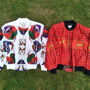Vintage Mighty Polyester Bomber Jacket Lot of 2